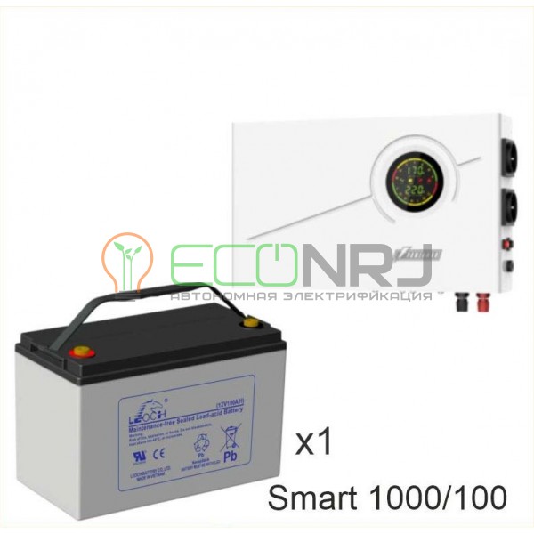 ИБП Powerman Smart 1000 INV + Аккумуляторная батарея LEOCH DJM12100