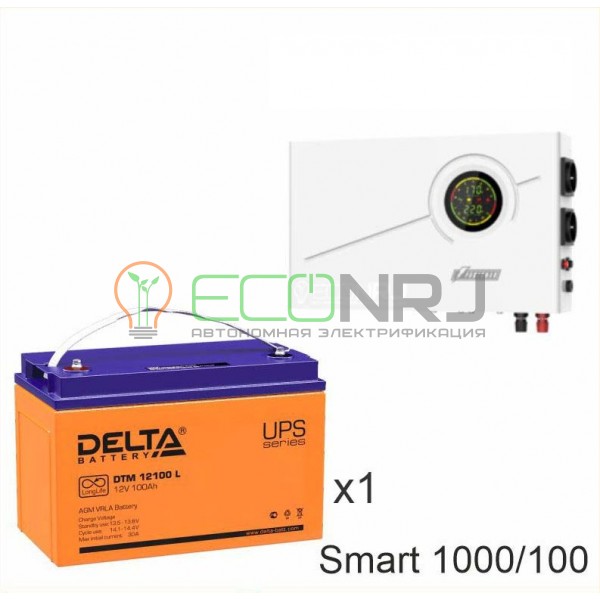 ИБП Powerman Smart 1000 INV + Аккумуляторная батарея Delta DTM 12100 L