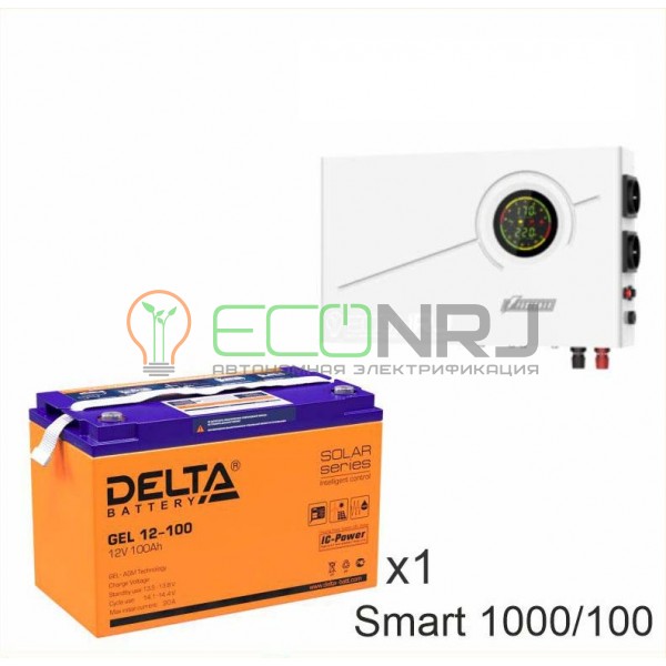 ИБП Powerman Smart 1000 INV + Аккумуляторная батарея Delta GEL 12-100
