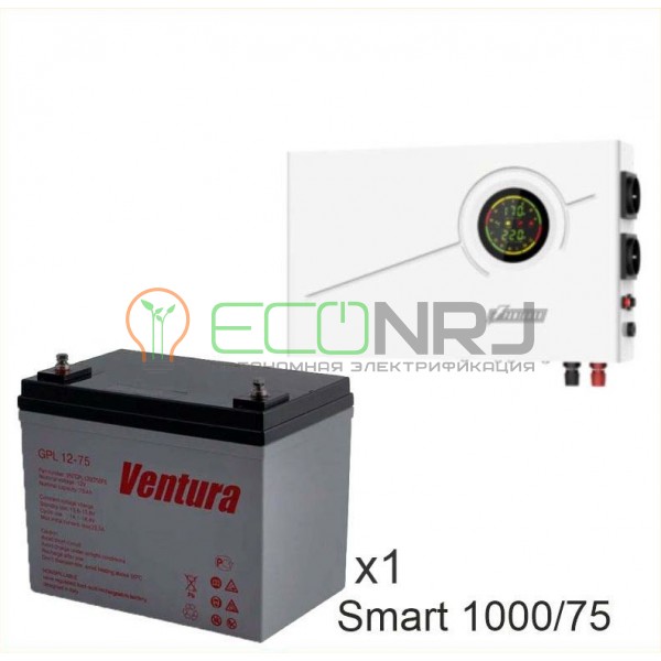 ИБП Powerman Smart 1000 INV + Аккумуляторная батарея Ventura GPL 12-75