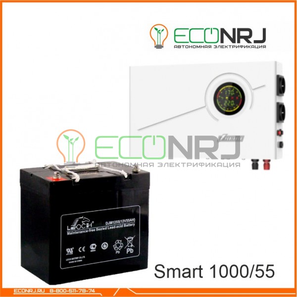 ИБП Powerman Smart 1000 INV + Аккумуляторная батарея LEOCH DJM1255