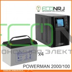 ИБП POWERMAN ONLINE 2000 Plus + Аккумуляторная батарея LEOCH DJM12100