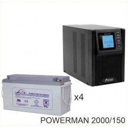 ИБП POWERMAN ONLINE 2000 Plus + LEOCH DJM12150