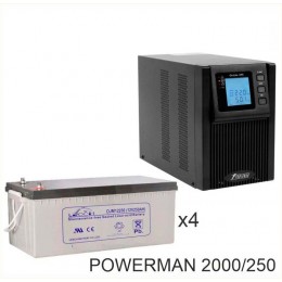 ИБП POWERMAN ONLINE 2000 Plus + LEOCH DJM12250