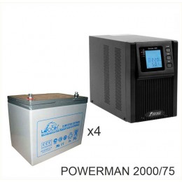 ИБП POWERMAN ONLINE 2000 Plus + LEOCH DJM1275