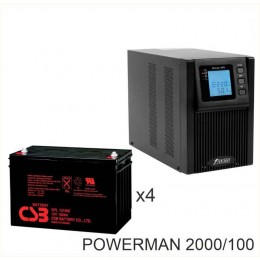 ИБП POWERMAN ONLINE 2000 Plus + CSB GP121000