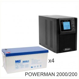 ИБП POWERMAN ONLINE 2000 Plus + MNB MNG200-12