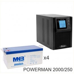 ИБП POWERMAN ONLINE 2000 Plus + MNB MNG250-12