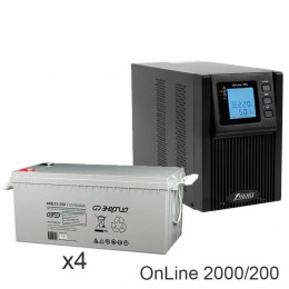 ИБП POWERMAN ONLINE 2000 Plus + Энергия АКБ 12–200
