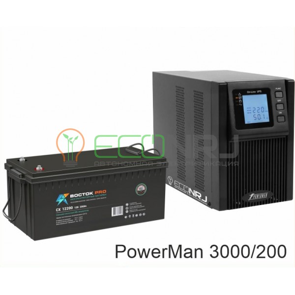 ИБП POWERMAN ONLINE 1000 Plus + Аккумуляторная батарея ВОСТОК PRO СХ-12200