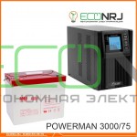 ИБП POWERMAN ONLINE 1000 Plus + Аккумуляторная батарея MNB MМ75-12