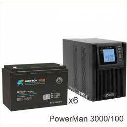 ИБП POWERMAN ONLINE 3000 Plus + ВОСТОК PRO СК-12100