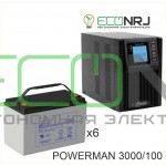 ИБП POWERMAN ONLINE 1000 Plus + Аккумуляторная батарея LEOCH DJM12100