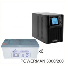 ИБП POWERMAN ONLINE 3000 Plus + LEOCH DJM12200