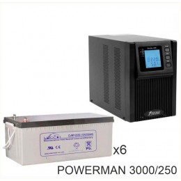 ИБП POWERMAN ONLINE 3000 Plus + LEOCH DJM12250