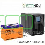 ИБП POWERMAN ONLINE 1000 Plus + Аккумуляторная батарея Delta GEL 12-100