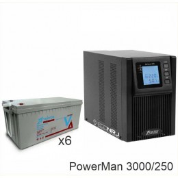 ИБП POWERMAN ONLINE 3000 Plus + Vektor GL 12-250
