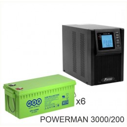 ИБП POWERMAN ONLINE 3000 Plus + WBR GPL122000