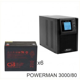 ИБП POWERMAN ONLINE 3000 Plus + CSB GPL12800
