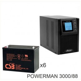 ИБП POWERMAN ONLINE 3000 Plus + CSB GPL12880