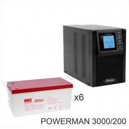 ИБП POWERMAN ONLINE 3000 Plus + MNB MМ200-12