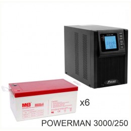 ИБП POWERMAN ONLINE 3000 Plus + MNB MМ250-12