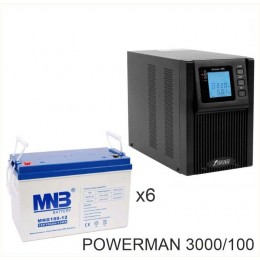 ИБП POWERMAN ONLINE 3000 Plus + MNB MNG100-12