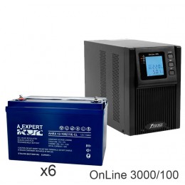 ИБП POWERMAN ONLINE 3000 Plus + ETALON AHRX 12-100 GL