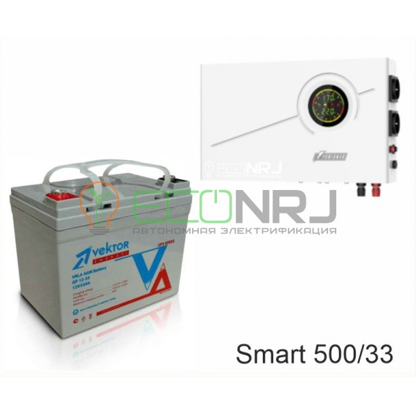 ИБП Powerman Smart 500 INV + Аккумуляторная батарея Vektor GL 12-33
