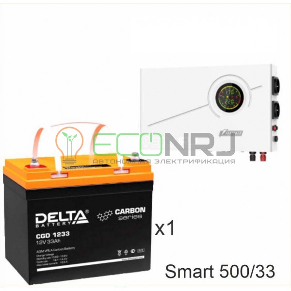 ИБП Powerman Smart 500 INV + Аккумуляторная батарея Delta CGD 1233