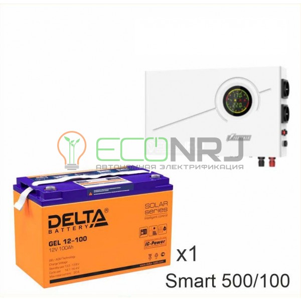 ИБП Powerman Smart 500 INV + Аккумуляторная батарея Delta GEL 12-100
