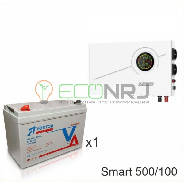ИБП Powerman Smart 500 INV + Аккумуляторная батарея Vektor GL 12-100