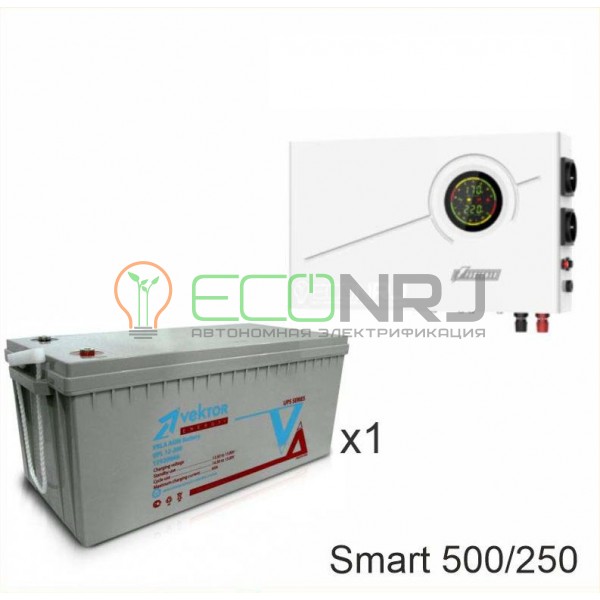 ИБП Powerman Smart 500 INV + Аккумуляторная батарея Vektor GL 12-250