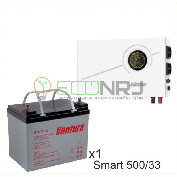 ИБП Powerman Smart 500 INV + Аккумуляторная батарея Ventura GPL 12-33