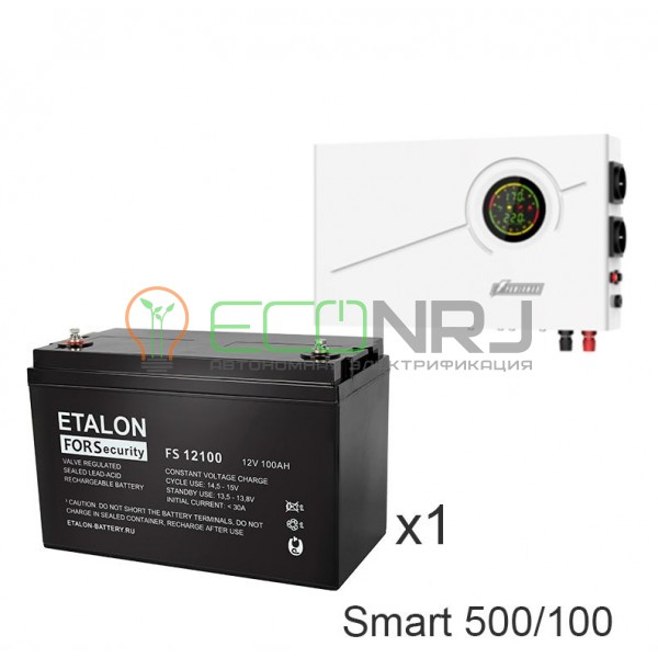 ИБП Powerman Smart 500 INV + Аккумуляторная батарея ETALON FS 12100