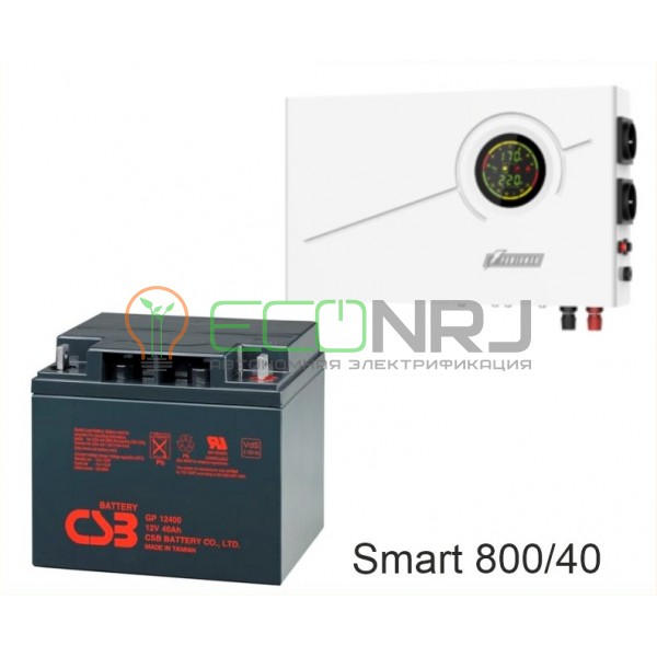 ИБП Powerman Smart 800 INV + Аккумуляторная батарея CSB GP12400