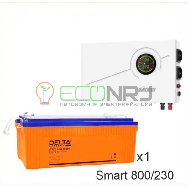 ИБП Powerman Smart 800 INV + Аккумуляторная батарея Delta DTM 12230 L