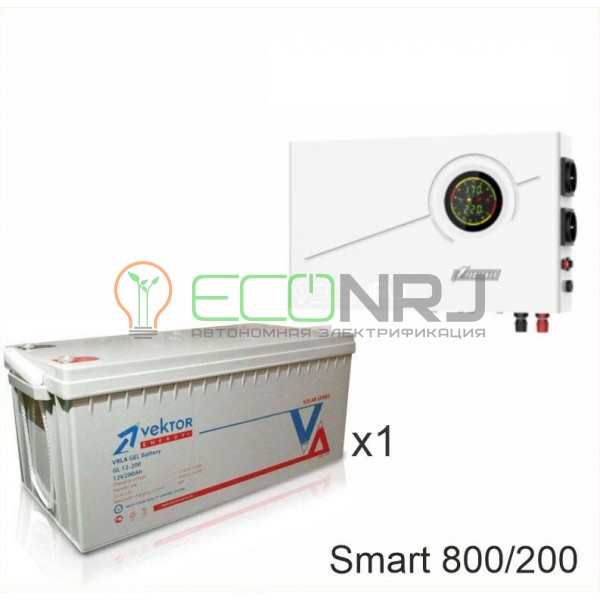 ИБП Powerman Smart 800 INV + Аккумуляторная батарея Vektor GL 12-200
