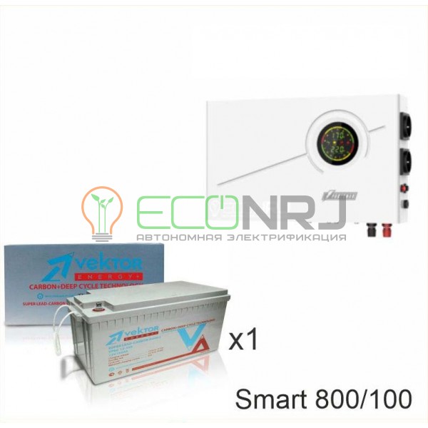 ИБП Powerman Smart 800 INV + Аккумуляторная батарея Vektor VPbC 12-100