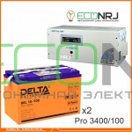 Инвертор (ИБП) Энергия PRO-3400 + Аккумуляторная батарея Delta GEL 12-100