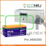 Инвертор (ИБП) Энергия PRO-3400 + Аккумуляторная батарея Delta GX 12200