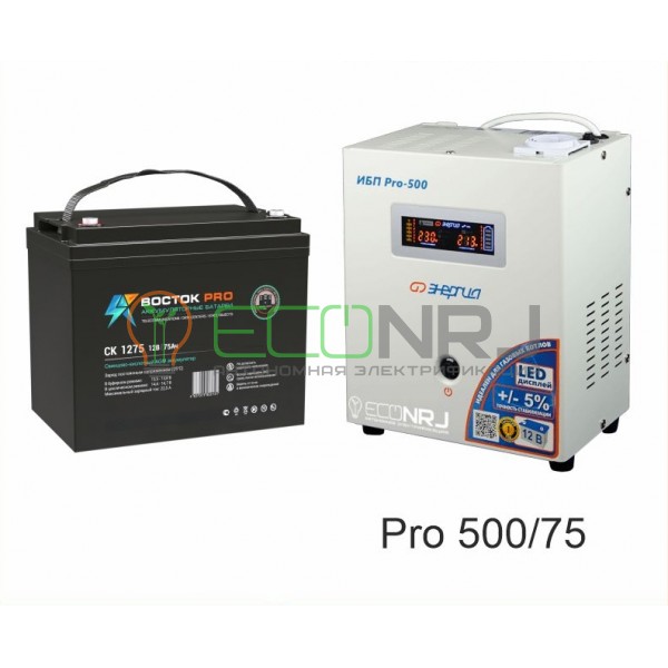 Инвертор (ИБП) Энергия PRO-500 + Аккумуляторная батарея Восток PRO CK 1275