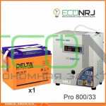 Инвертор (ИБП) Энергия PRO-800 + Аккумуляторная батарея Delta GEL 12-33