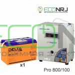 Инвертор (ИБП) Энергия PRO-800 + Аккумуляторная батарея Delta GEL 12-100