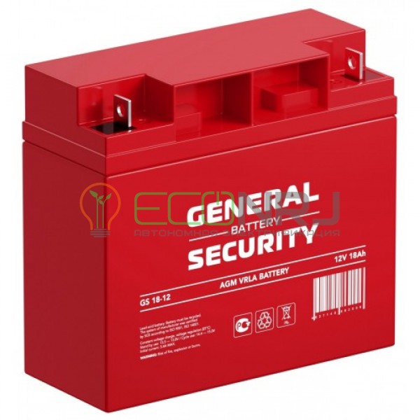 Аккумуляторная батарея General Security GS18-12