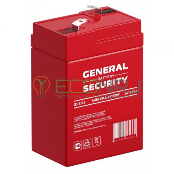 Аккумуляторная батарея General Security GS4.5-6