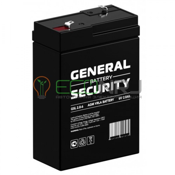 Аккумуляторная батарея General Security GSL2.8-6