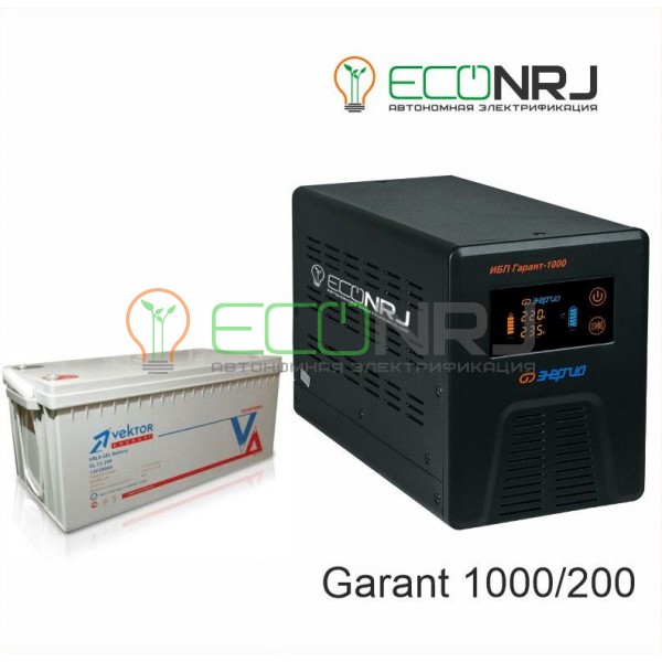 Инвертор (ИБП) Энергия ПН-1000 + Аккумуляторная батарея Vektor GL 12-200