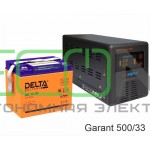 ИБП (инвертор) Энергия Гарант 500(пн-500) + Аккумуляторная батарея Delta GEL 12-33