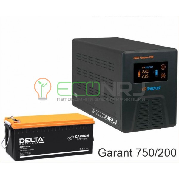 Инвертор (ИБП) Энергия ПН-750 + Аккумуляторная батарея Delta CGD 12200